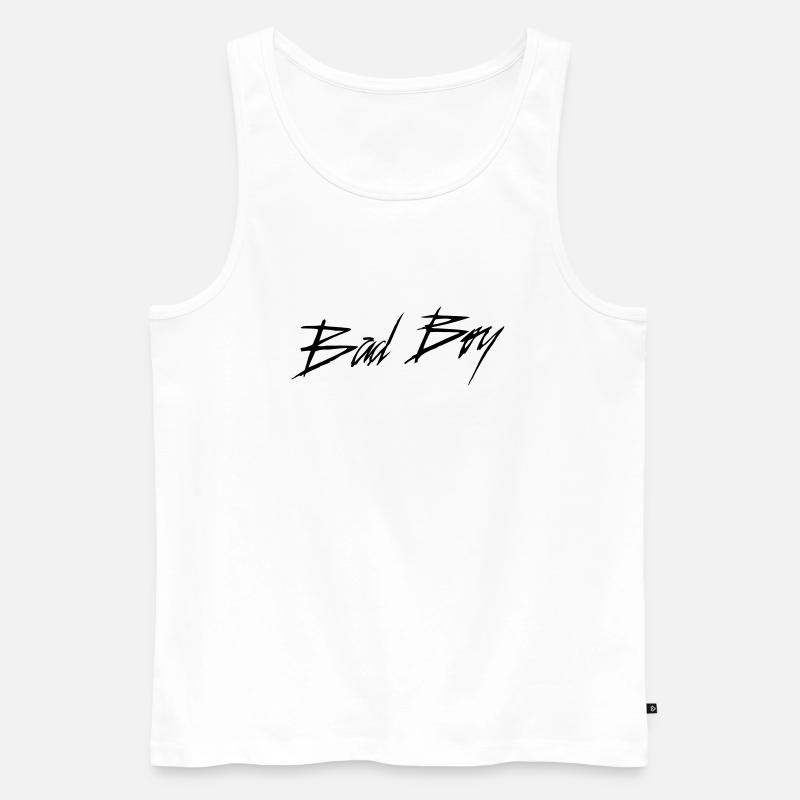 bad boy (D00130) - Männer Premium Bio Tank Top - Weiß