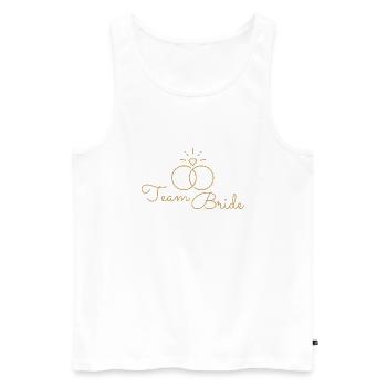 Équipe Bride - Débardeur bio Premium Homme - blanc - Devant - Michal (187cm)