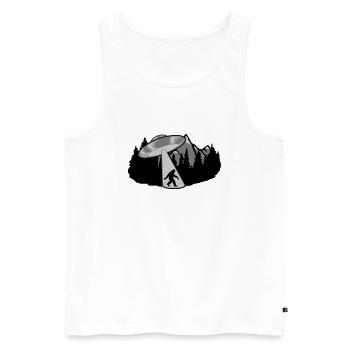 Bigfoot Entführung UFO Mystery - Männer Premium Bio Tank Top - Weiß - Vorne - AI Model Male 178 light (178cm)