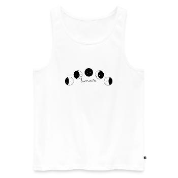 "Lunar" T-shirt| Teen gift idea - Men's Premium Organic Tank Top - white - Front - AI Model Male 178 light (178cm)