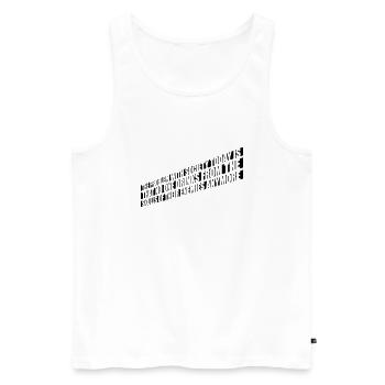 drinks from enemies skulls - Men's Premium Organic Tank Top - white - Front - Michal (187cm)