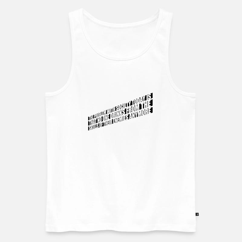 drinks from enemies skulls - Männer Premium Bio Tank Top - Weiß