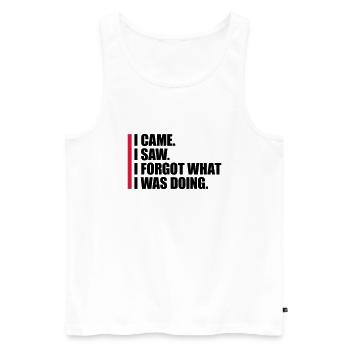 I came saw forget - Männer Premium Bio Tank Top - Weiß - Vorne - AI Model Male 178 light (178cm)