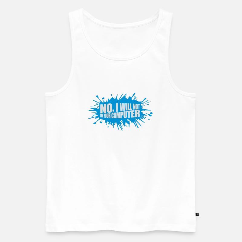 not fix your computer - Männer Premium Bio Tank Top - Weiß