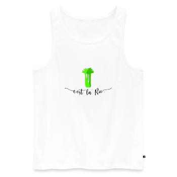 C'est la Rie - Sellerie - Männer Premium Bio Tank Top - Weiß - Vorne - AI Model Male 178 light (178cm)