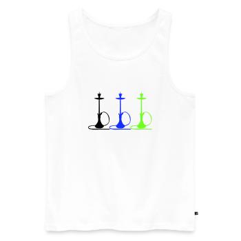 Hookah - Men's Premium Organic Tank Top - white - Front - AI Model Male 178 light (178cm)