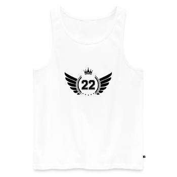 Armoiries 22 - Débardeur bio Premium Homme - blanc - Devant - Michal (187cm)