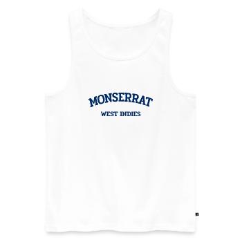 Monserrat - Plymouth - Caribbean - West Indies - Men's Premium Organic Tank Top - white - Front - AI Model Male 178 light (178cm)