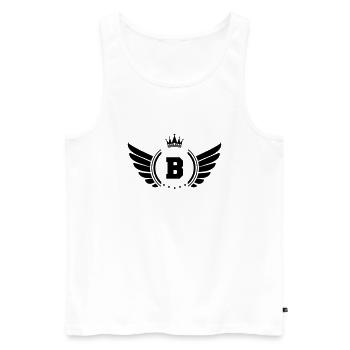 wappen B - Männer Premium Bio Tank Top - Weiß - Vorne - AI Model Male 178 light (178cm)
