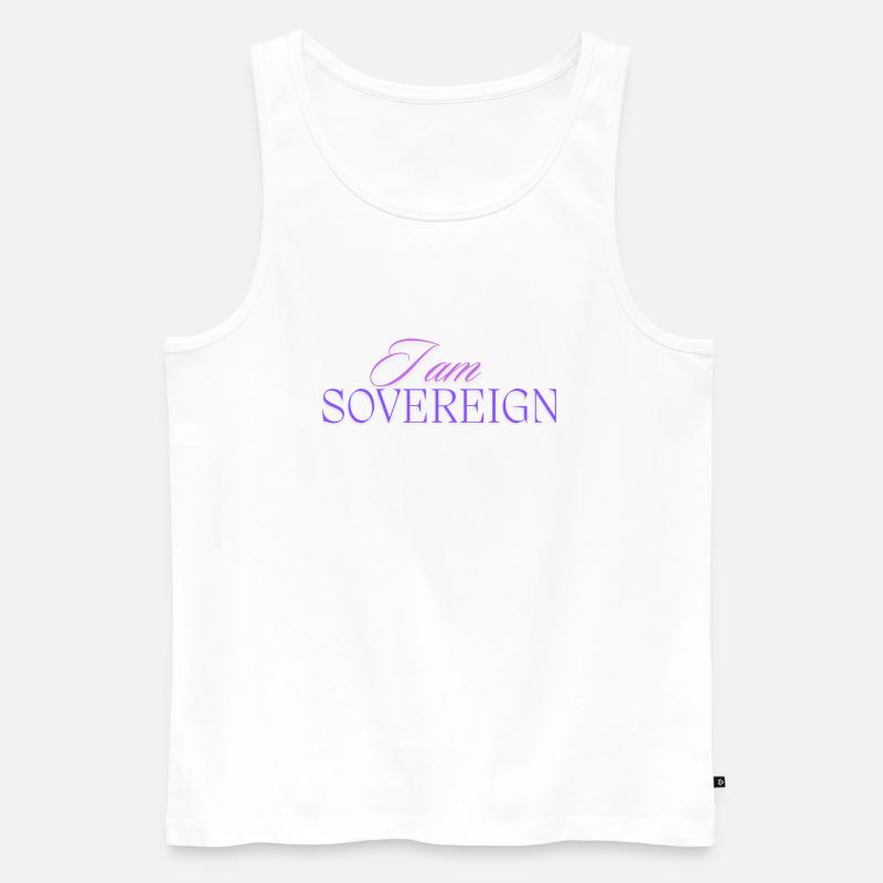 Ich bin souverän 2 - Männer Premium Bio Tank Top - Weiß