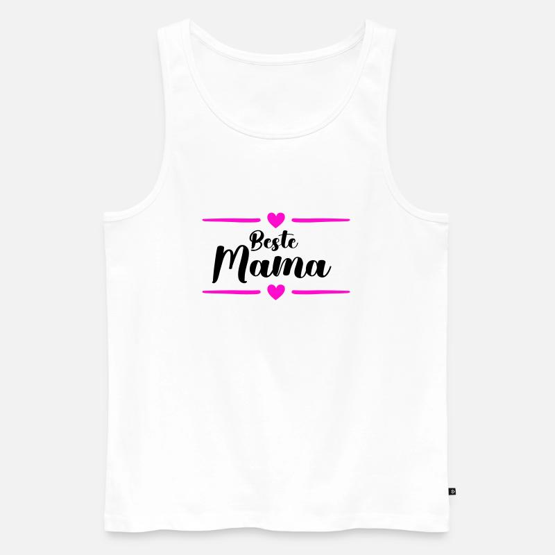 beste mama - Männer Premium Bio Tank Top - Weiß