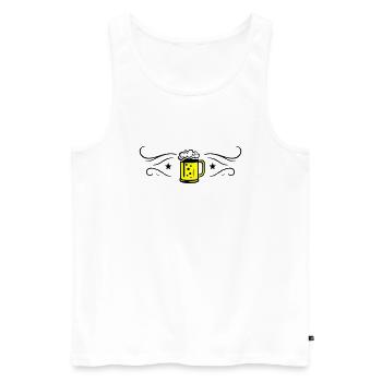Beer Beer Mug Icon - Men's Premium Organic Tank Top - white - Front - AI Model Male 178 light (178cm)