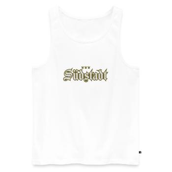 Südstadt (kölsches Veedel) - Männer Premium Bio Tank Top - Weiß - Vorne - Michal (187cm)