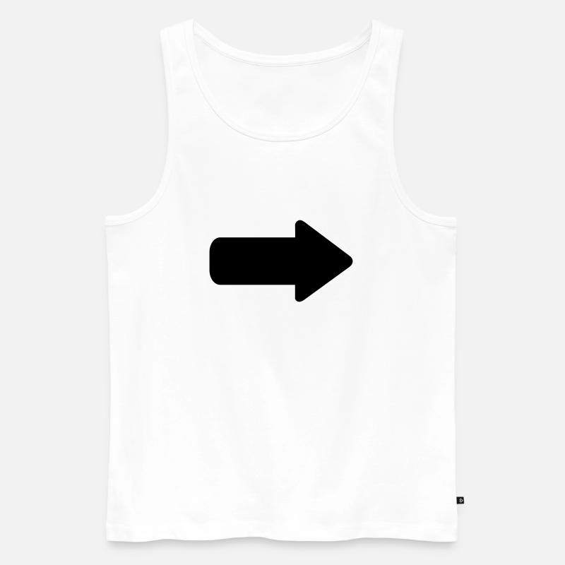 Pfeil - Männer Premium Bio Tank Top - Weiß