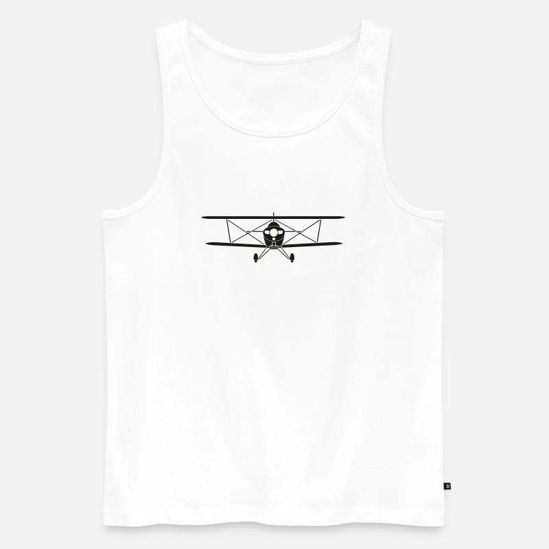 pitts_frontal - Männer Premium Bio Tank Top - Weiß