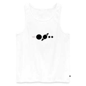 Sonnensystem* - Männer Premium Bio Tank Top - Weiß - Vorne - AI Model Male 178 light (178cm)