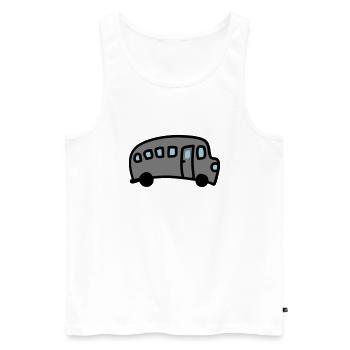 Bus 3 - Männer Premium Bio Tank Top - Weiß - Vorne - Michal (187cm)