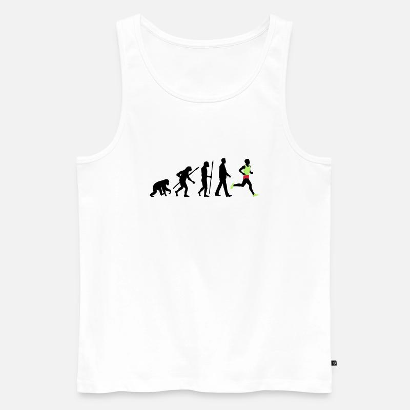 evolution_laufer_102012_a_3c - Männer Premium Bio Tank Top - Weiß