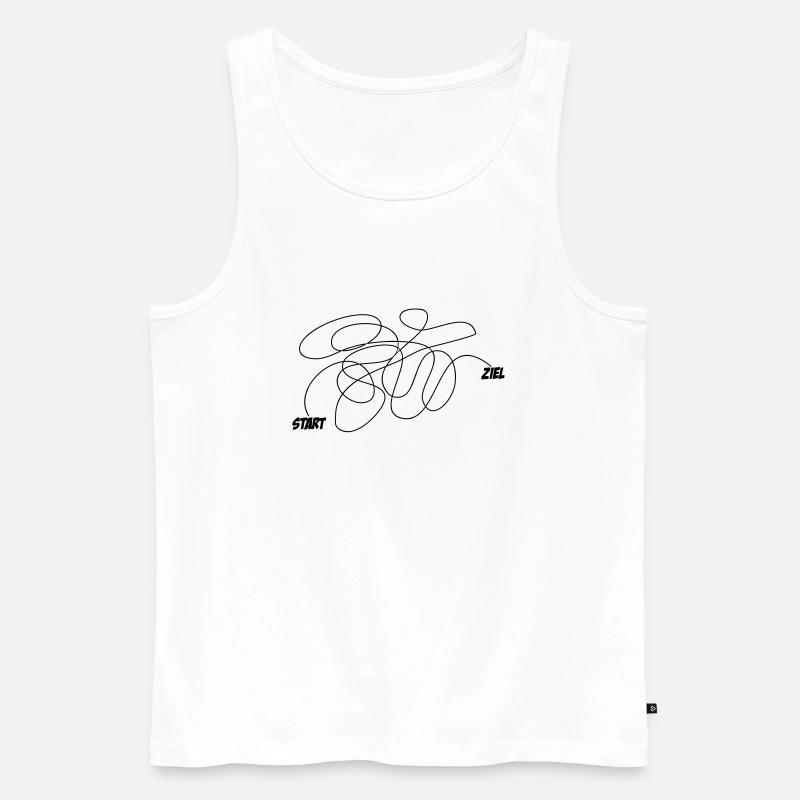 Start Ziel Lebensweg 1c - Männer Premium Bio Tank Top - Weiß