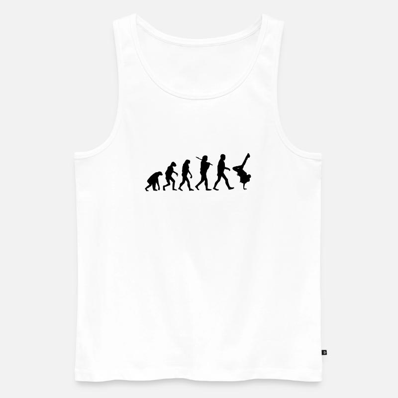 Evolution brakedance - Männer Premium Bio Tank Top - Weiß