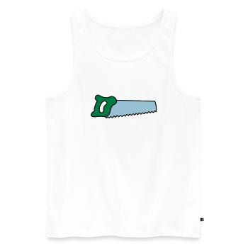 säge - Männer Premium Bio Tank Top - Weiß - Vorne - AI Model Male 178 light (178cm)