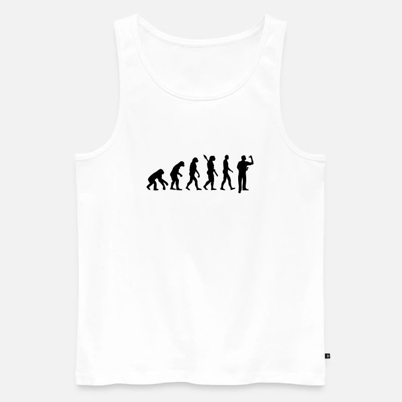 Evolution Darts - Men's Premium Organic Tank Top - white