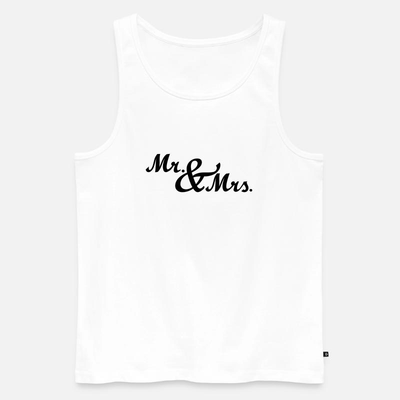 Mr & Mrs - Männer Premium Bio Tank Top - Weiß