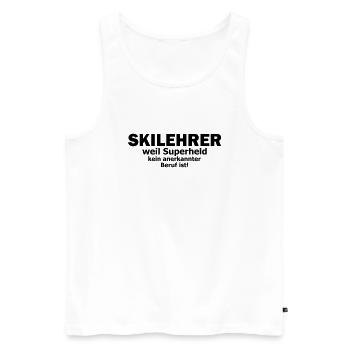 skilehrer - Männer Premium Bio Tank Top - Weiß - Vorne - Michal (187cm)