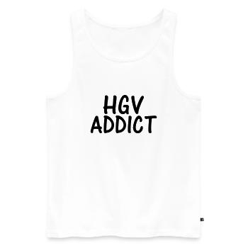 hgv addict - Men's Premium Organic Tank Top - white - Front - Michal (187cm)