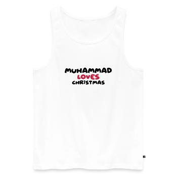 muhammad loves christmas xmas name - Men's Premium Organic Tank Top - white - Front - Michal (187cm)