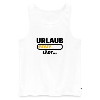 Urlaub - Männer Premium Bio Tank Top - Weiß - Vorne - AI Model Male 178 light (178cm)