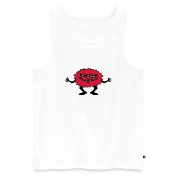 Gefährliches haariges Comic Monster - Männer Premium Bio Tank Top - Weiß - Vorne - Michal (187cm)