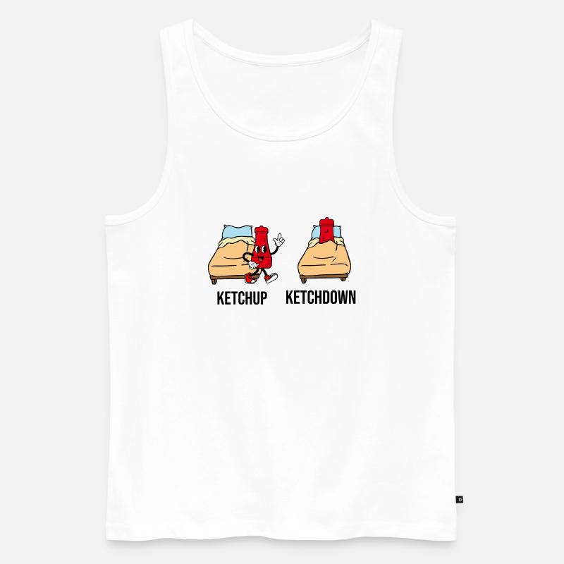 Ketchup Ketchdown - Männer Premium Bio Tank Top - Weiß