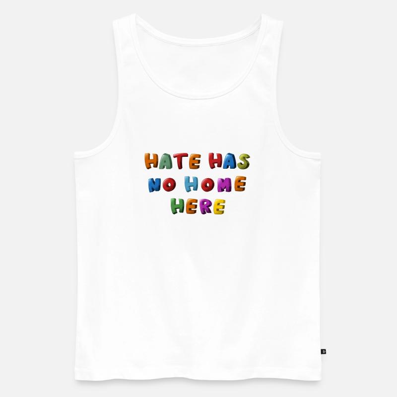 hate has no home here - Männer Premium Bio Tank Top - Weiß
