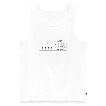 Bitcoin Trading Crypto Stocks - Débardeur bio Premium Homme - blanc - Devant - Michal (187cm)