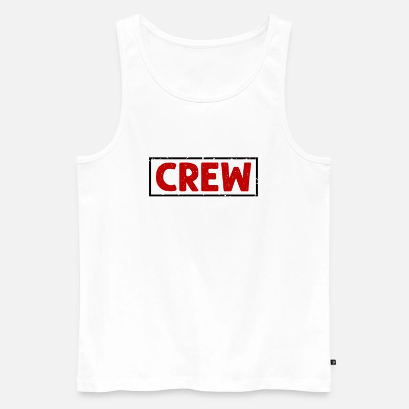 Crew - Männer Premium Bio Tank Top - Weiß