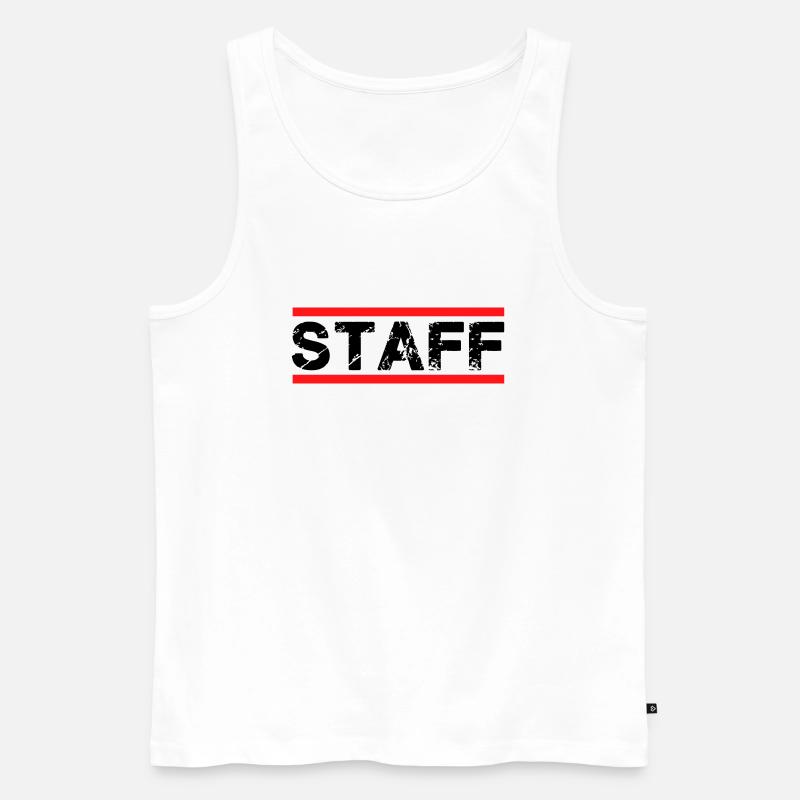 staff - Männer Premium Bio Tank Top - Weiß