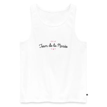 T-shirt EVJF "Team de la Mariée" - Débardeur bio Premium Homme - blanc - Devant - Michal (187cm)