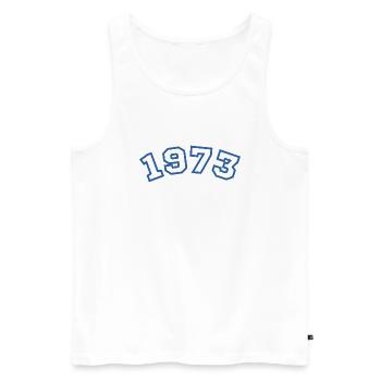 1973 Sport Blau - Männer Premium Bio Tank Top - Weiß - Vorne - Michal (187cm)