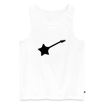 stern gitarre - Männer Premium Bio Tank Top - Weiß - Vorne - Michal (187cm)