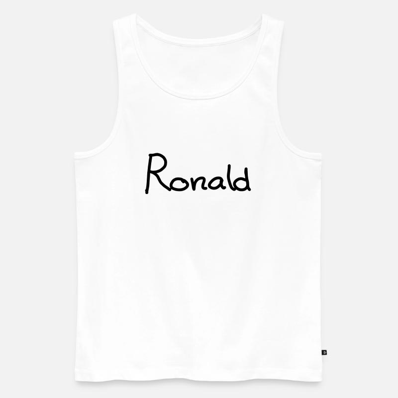 Ronald - Männer Premium Bio Tank Top - Weiß