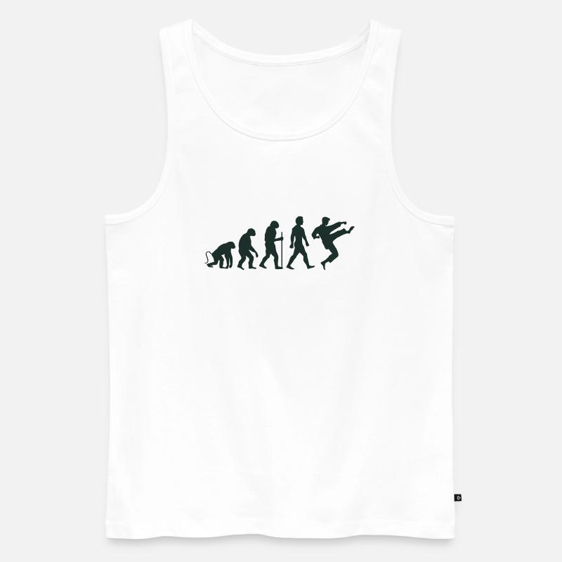 Karaté Évolution - Débardeur bio Premium Homme - blanc