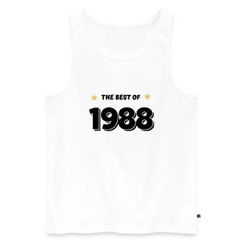Das Beste von 1988 - Männer Premium Bio Tank Top - Weiß - Vorne - Michal (187cm)