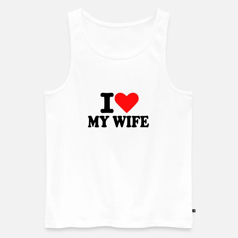Ehefrau - Männer Premium Bio Tank Top - Weiß