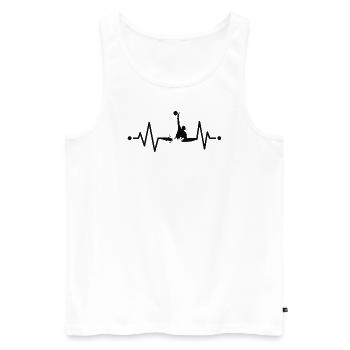 Water Polo Heartbeat - Men's Premium Organic Tank Top - white - Front - Michal (187cm)