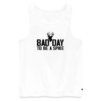Bad Day to Be a Spike Hunter Hunting Deer - Débardeur bio Premium Homme - blanc - Devant - Michal (187cm)