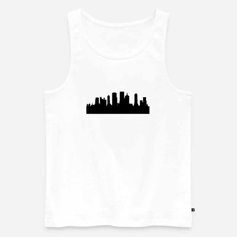 Skyscraper city - Männer Premium Bio Tank Top - Weiß