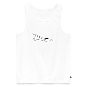 libelle - Männer Premium Bio Tank Top - Weiß - Vorne - AI Model Male 178 light (178cm)