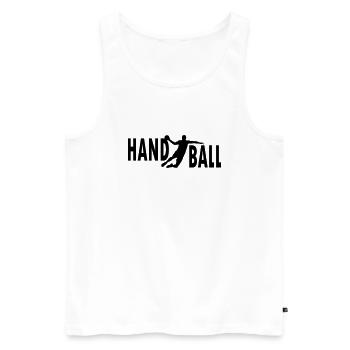 Handball spieler - Männer Premium Bio Tank Top - Weiß - Vorne - AI Model Male 178 light (178cm)