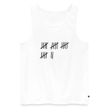 tage_zaehlen_22 - Männer Premium Bio Tank Top - Weiß - Vorne - Michal (187cm)